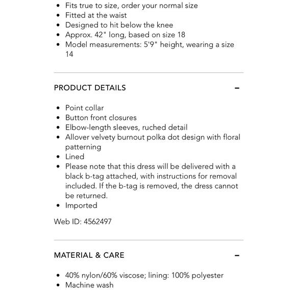 Maree Pour Toi Women’s Blue Floral Burnout Silk Shirt Dress Plus 20 2X NEW NWOT - Picture 6 of 12